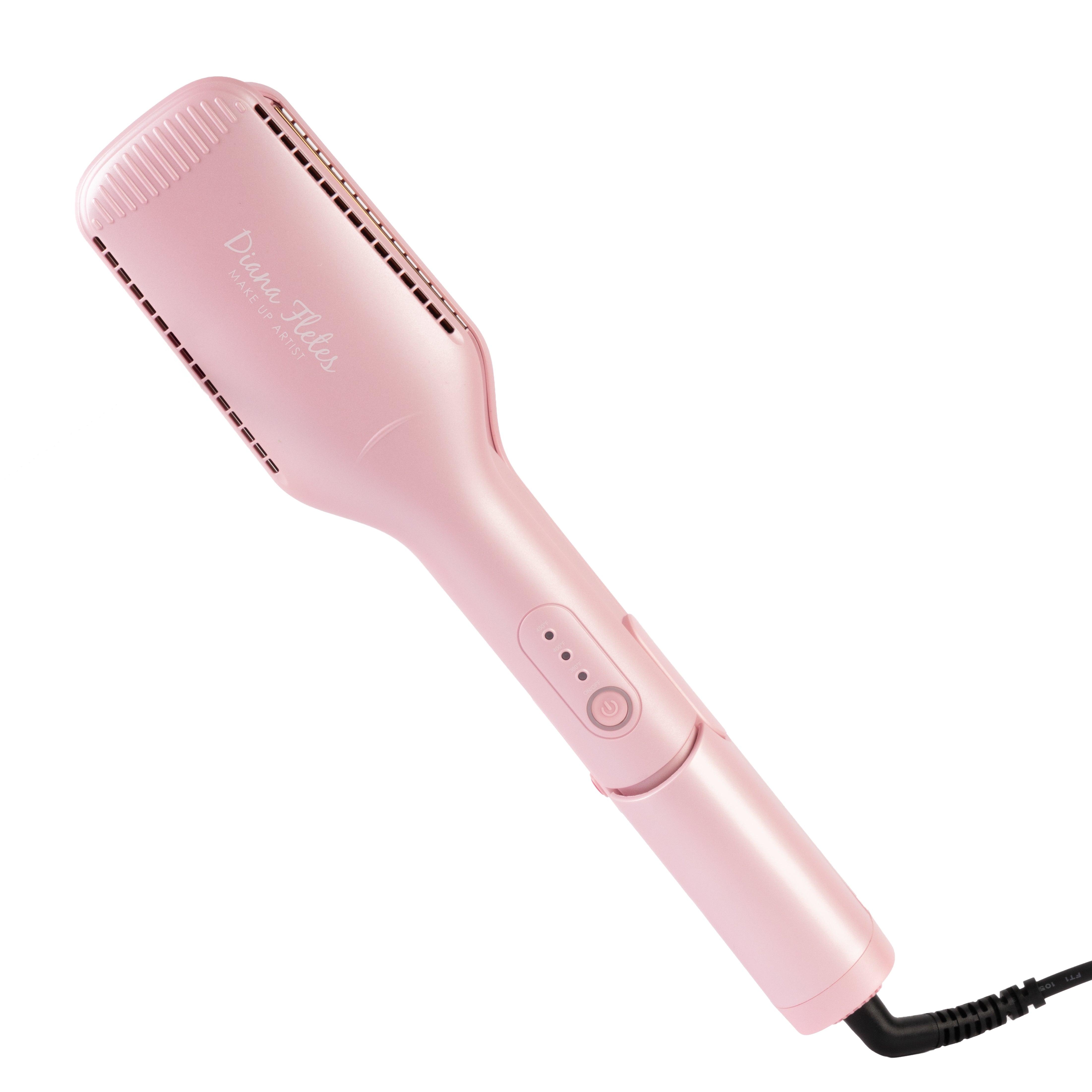 Set Plancha Profesional Infrarroja + Plancha 2 En 1 Diana Fletes Para Cabello Mojado TITANIUM GALVANIZADO