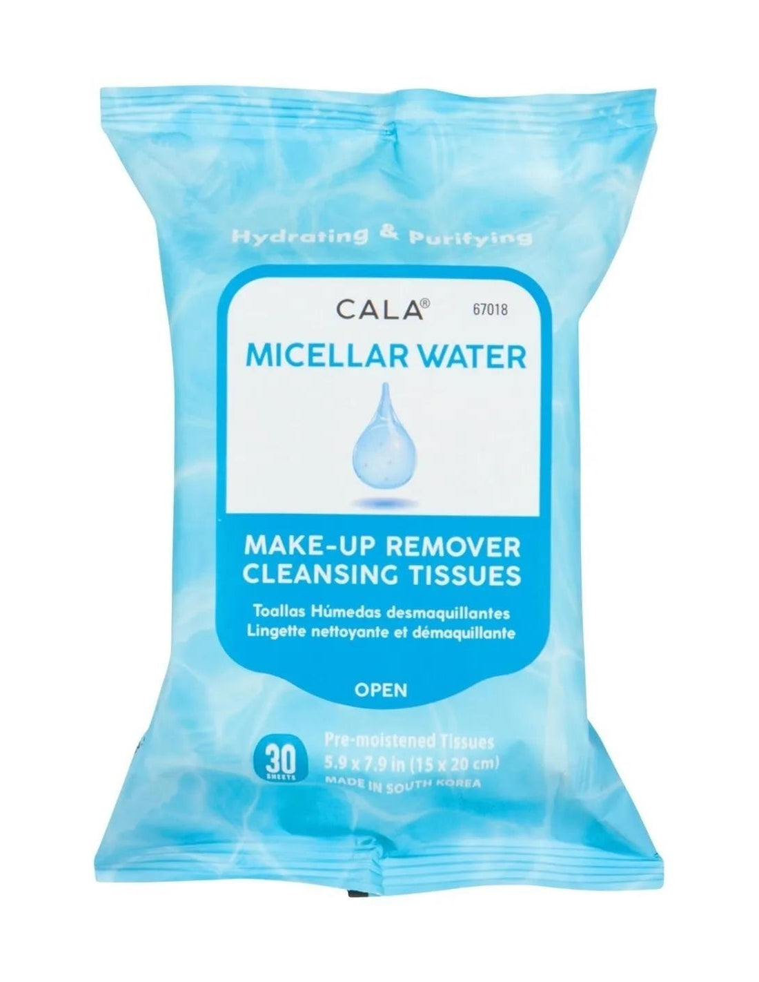 Toallitas Desmaquillantes De Agua Micellar Cala