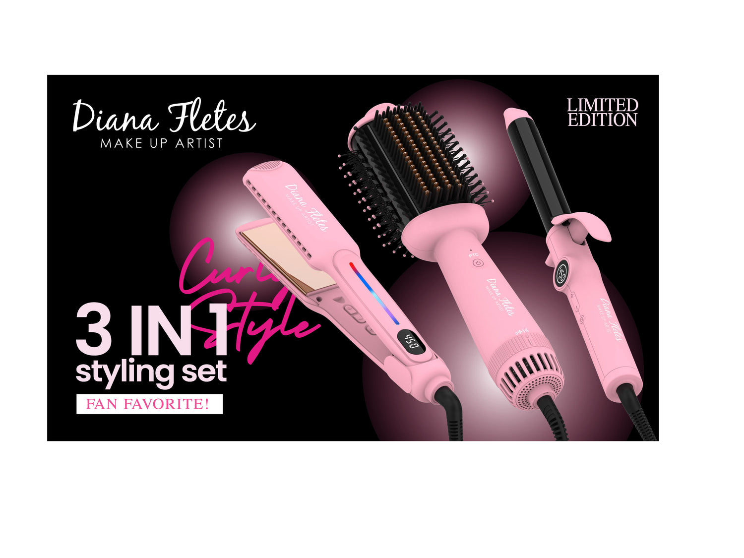 Set 3 en 1 Estilizado Profesional Light Pink