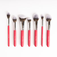 Set De 7 Brochas Pink Silver
