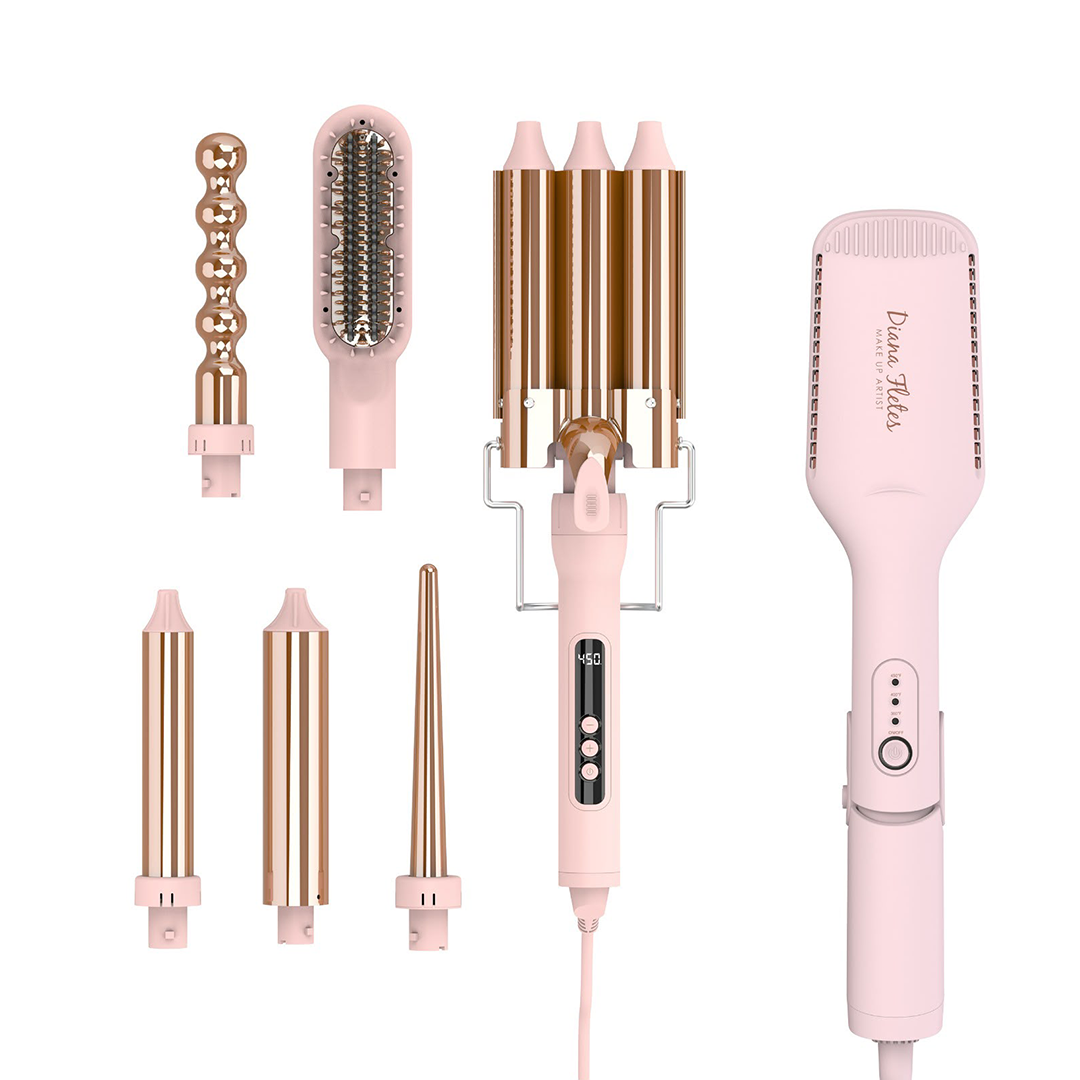 Ferro 6 en 1 + Plancha 2 en 1 Light Pink con Maletín (PREVENTA)