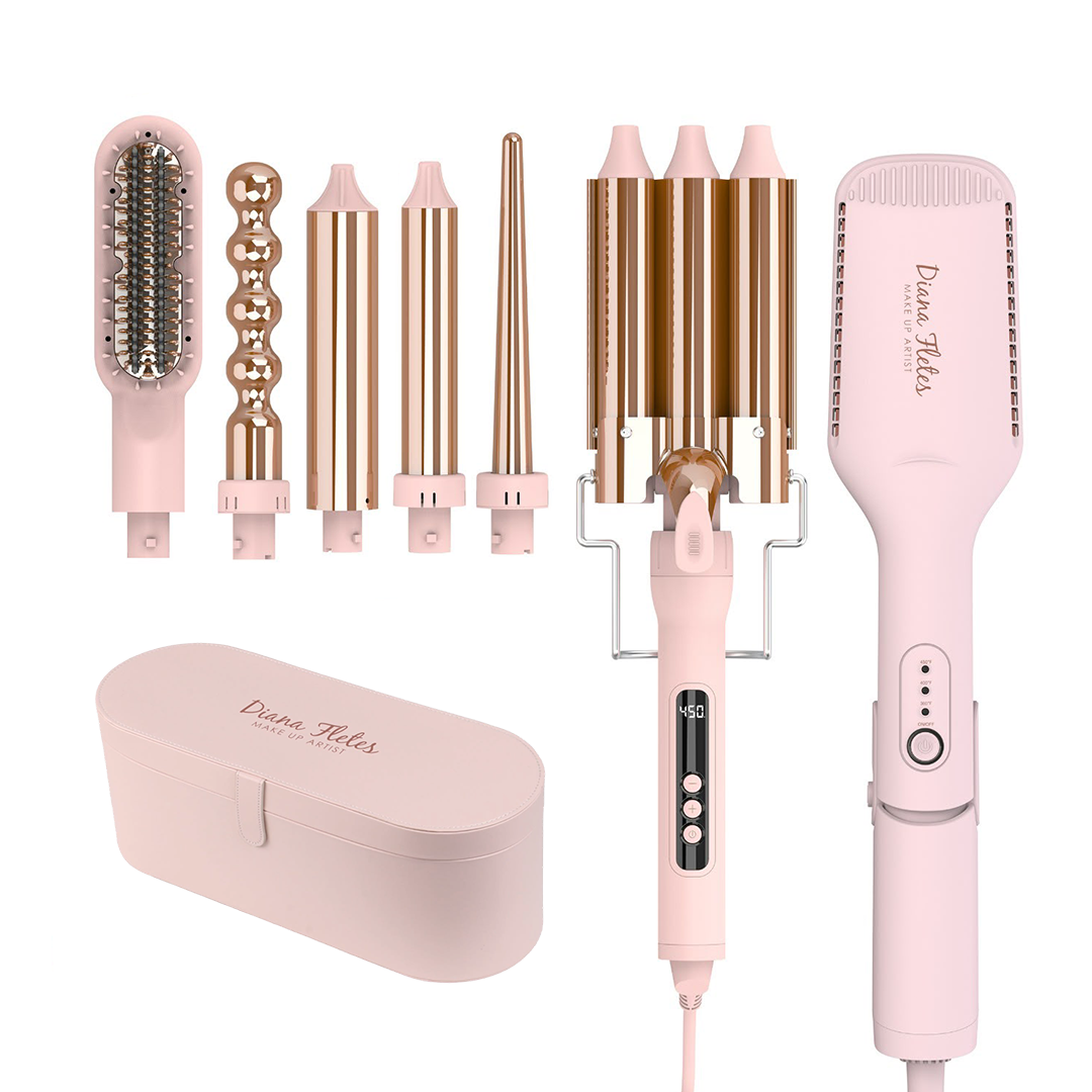 Ferro 6 en 1 + Plancha 2 en 1 Light Pink con Maletín (PREVENTA)