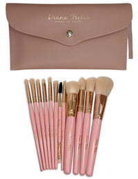 Set 12 Brochas Soft Pink (incluye estuche)
